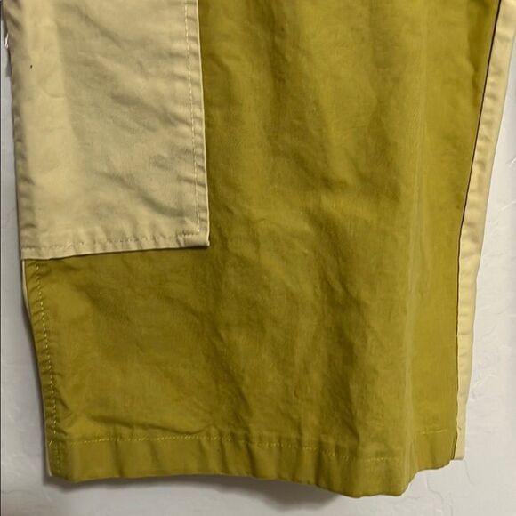 Zara Patchwork Contemporary Cargo Pants Wide Leg Pockets Belt Bohemian - Picture 5 of 16